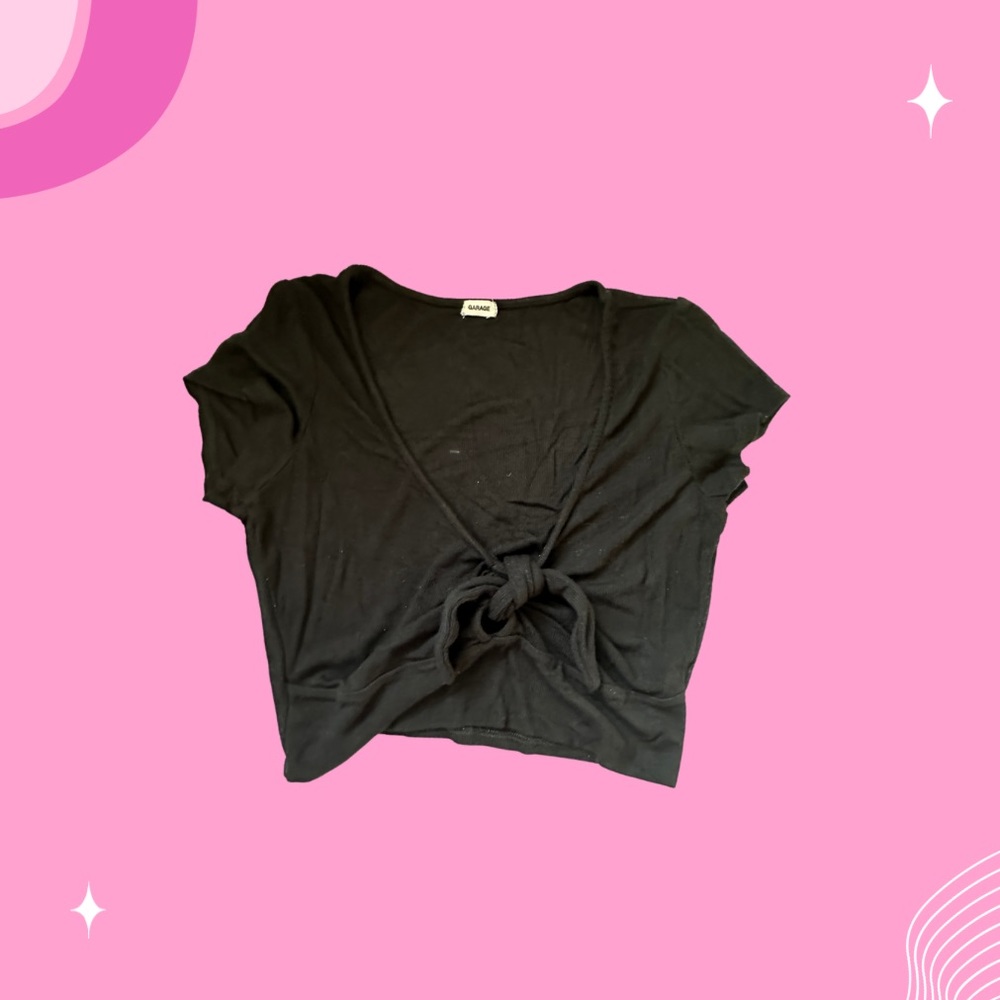 Garage cropped low neck line top